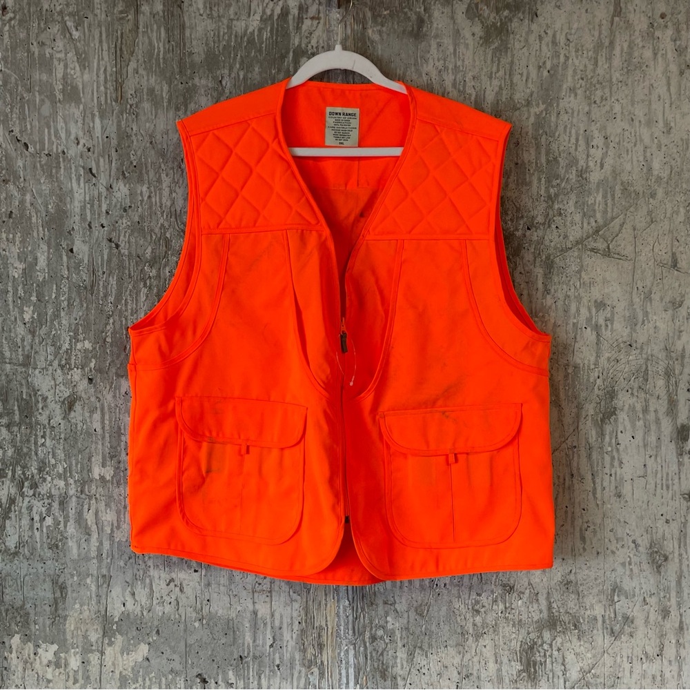 DOWN RANGE Men's Shooting Gear Upland Deluxe Vest Size 3XL In Orange